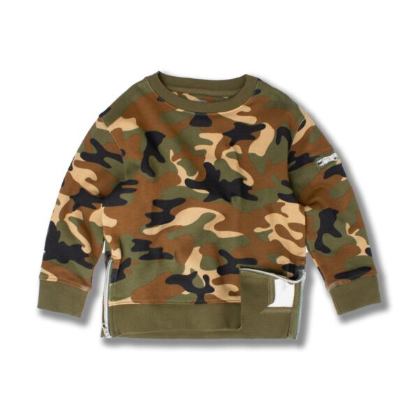 Organic Zippered Crew Neck - Tiny Tycoon